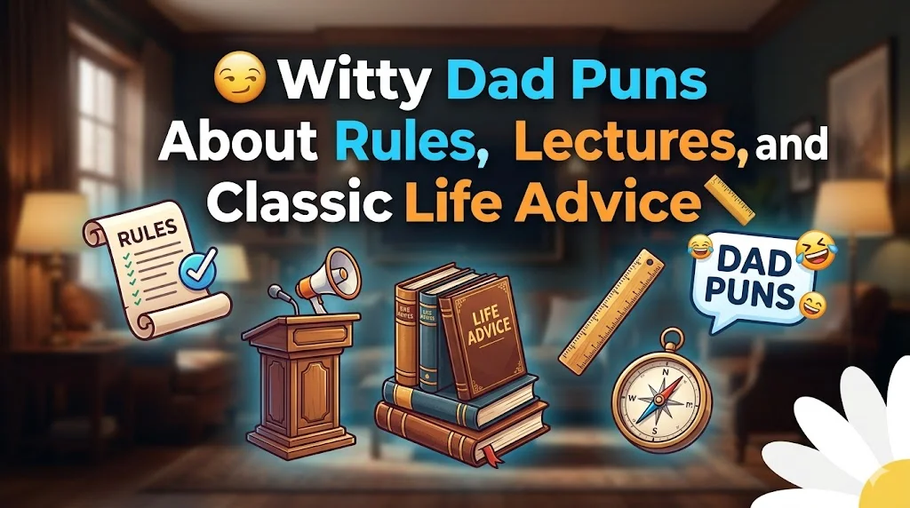 🤭 Witty Dad Puns About Rules, Lectures, and Classic Life Advice 📏