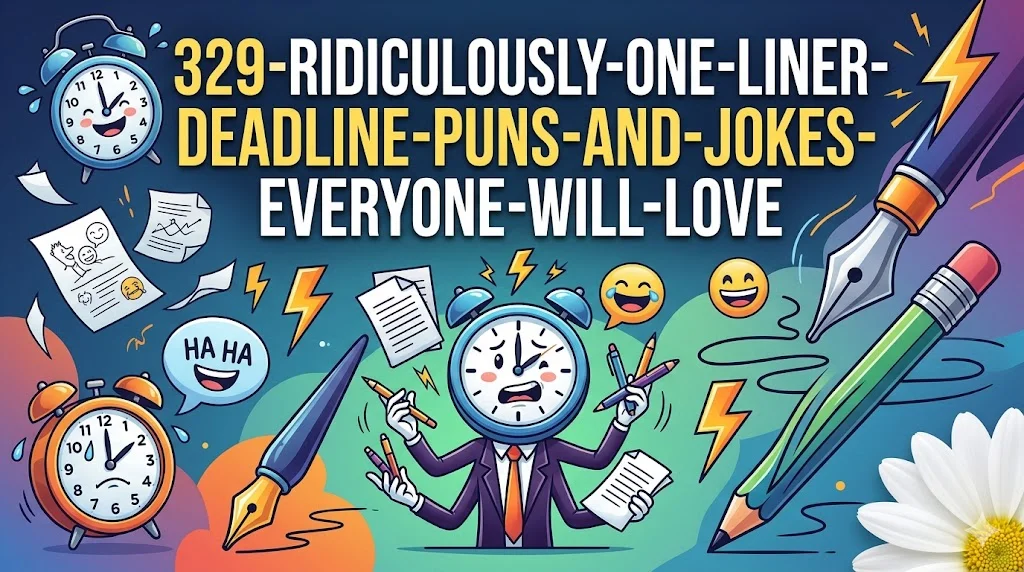 One-Liner Deadline Puns and Jokes Everyone Will Love