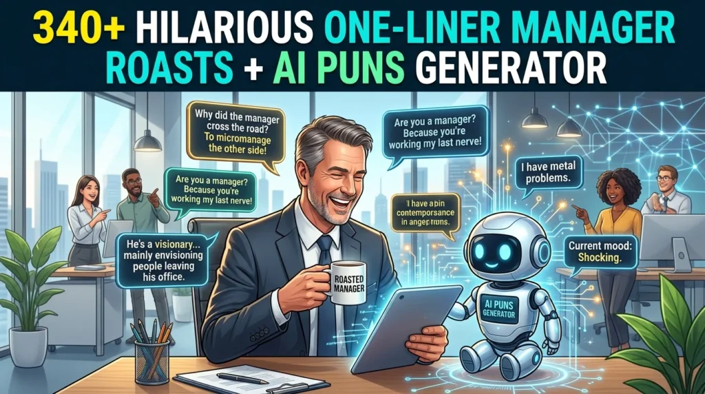 One-Liner Manager Roasts + Ai Puns Generator