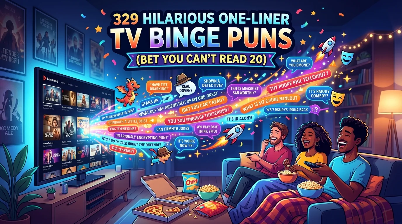 329+ Hilarious One-Liner TV Binge Puns (Bet You Can’t Read 20)